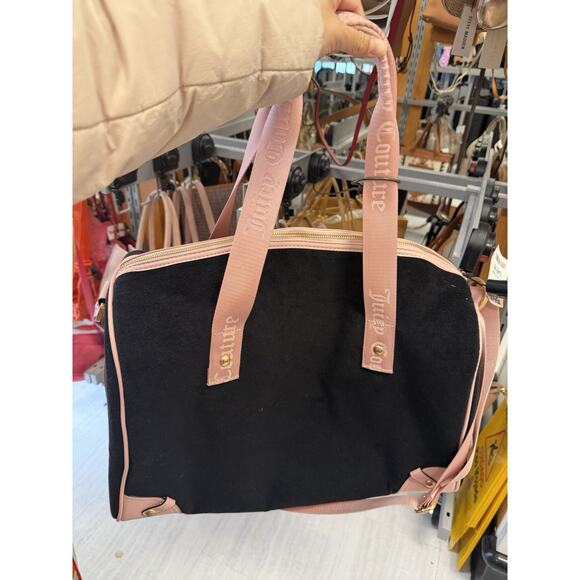 JUICY COUTURE Juicy Lovers Club Weekender Travel Bag Black/Pink Diamond - Picture 3 of 9